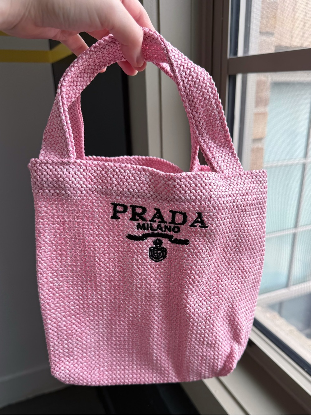 Prada L' HOMME GWP Straw Tote Bag With Box